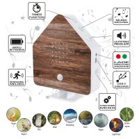 Nussbaumholz - Naturgeräuschebox Haus
