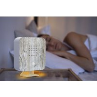 Naturgeräuschebox mit LED Beleuchtung Cube Verwitterte Birke