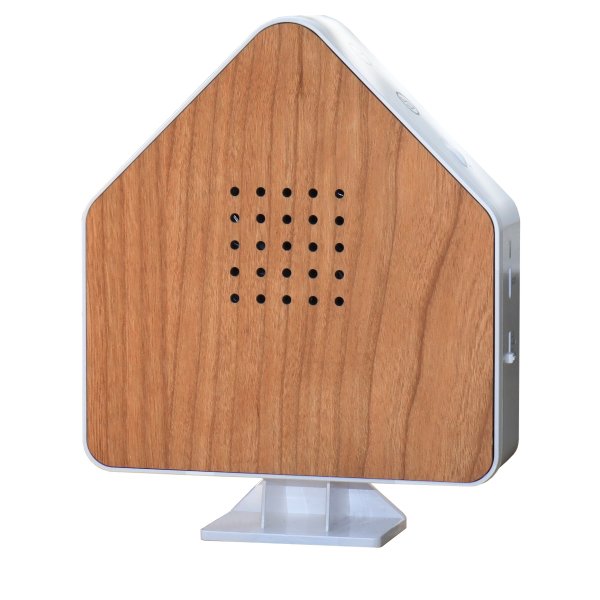 Naturgeräuschebox mit LED Beleuchtung Haus Kirschholz