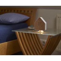 Naturgeräuschebox mit LED Beleuchtung Haus Kirschholz