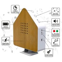 Naturgeräuschebox mit LED Beleuchtung Haus Kirschholz