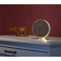 Naturgeräuschebox mit LED Beleuchtung Rund Nussholz