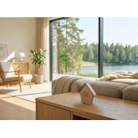 Northpoint Naturgeräuschebox Vogel Gesang Vogelzwitscher mit Echtholz Bewegungsmelder Vogelgeräusche Licht Aufladbar mit Wandhalterung 2-er Set